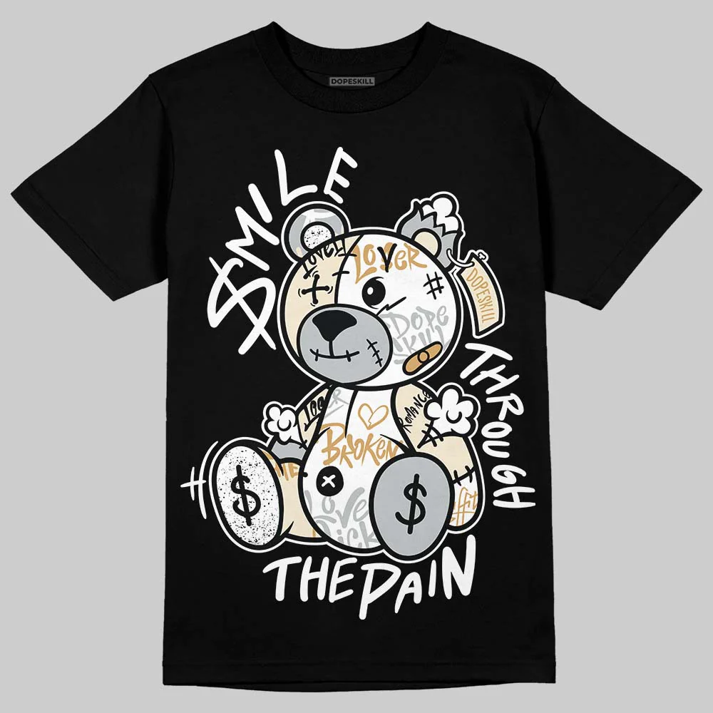 Reverse Metallic 5s DopeSkill T-Shirt Smile Through The Pain Graphic - Image 2