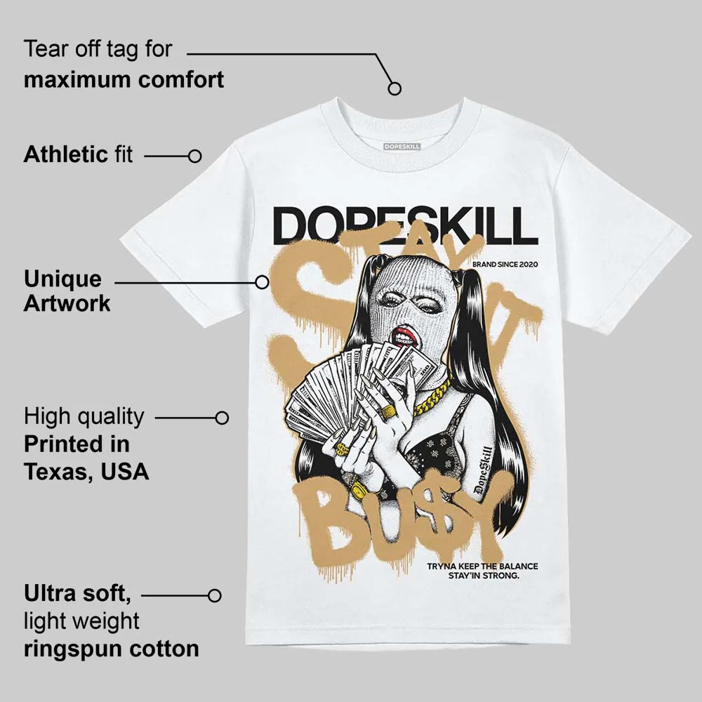 Reverse Metallic 5s DopeSkill T-Shirt Stay It Busy Graphic - Image 3