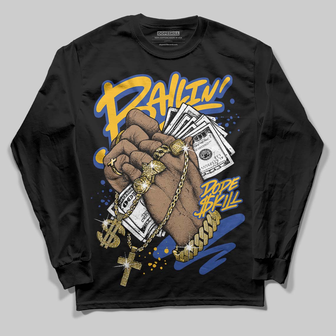 Royal Blue Collection DopeSkill Long Sleeve T-Shirt Always Ballin' Graphic - Image 2