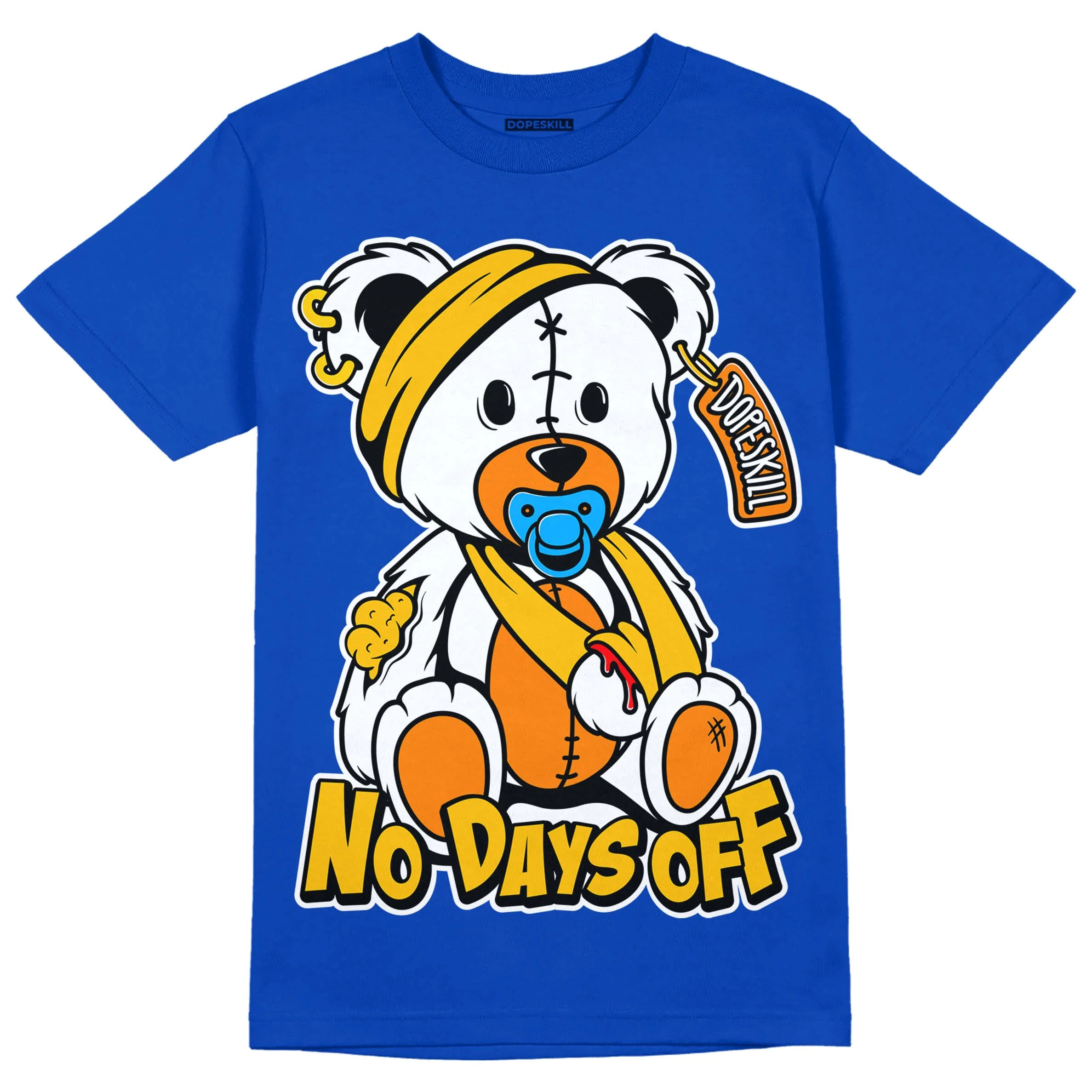 Royal Blue Collection DopeSkill Royal Blue T-shirt Hurt Bear Graphic