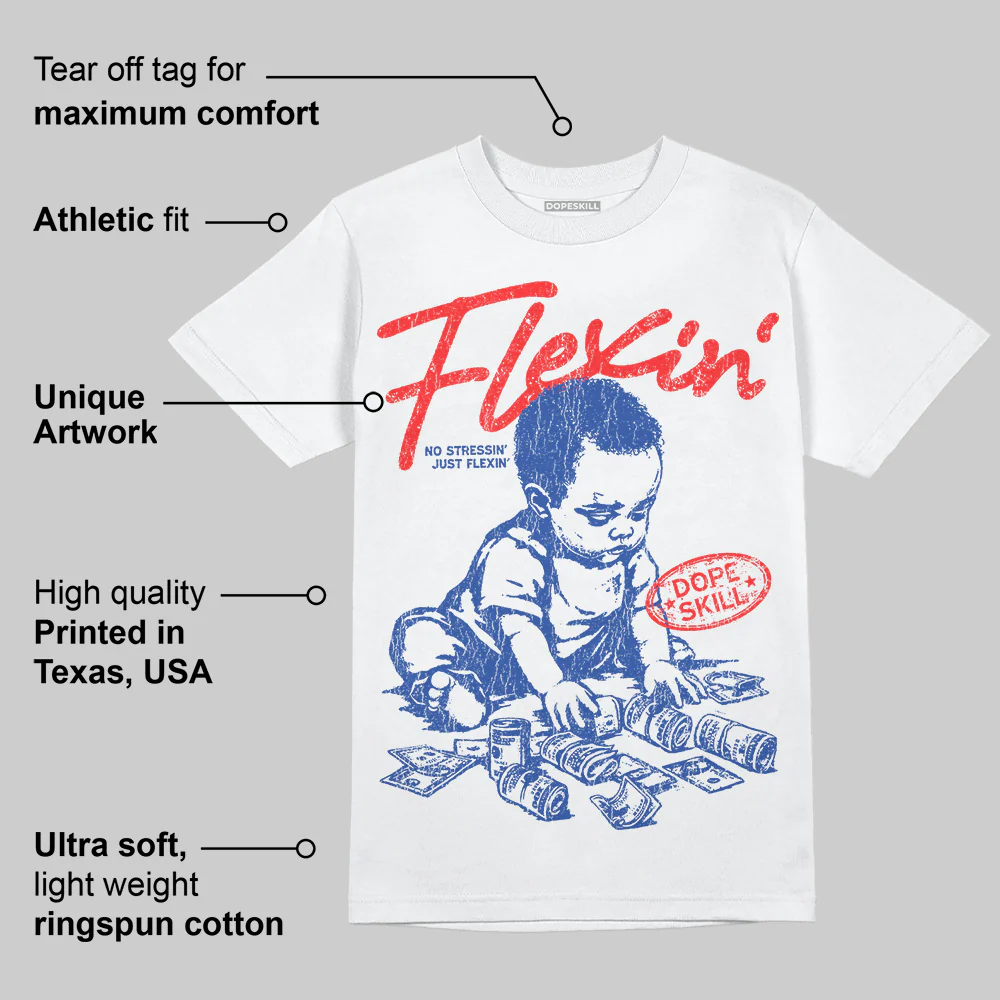 Royal Blue Collection DopeSkill T-Shirt Flexin' Graphic - Image 4