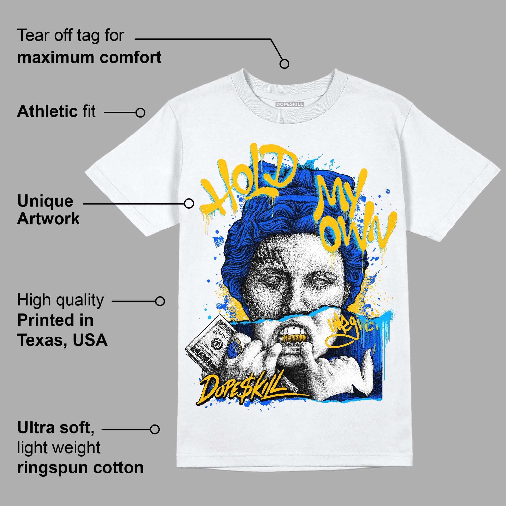 Royal Blue Collection DopeSkill T-Shirt Hold My Own Graphic - Image 3