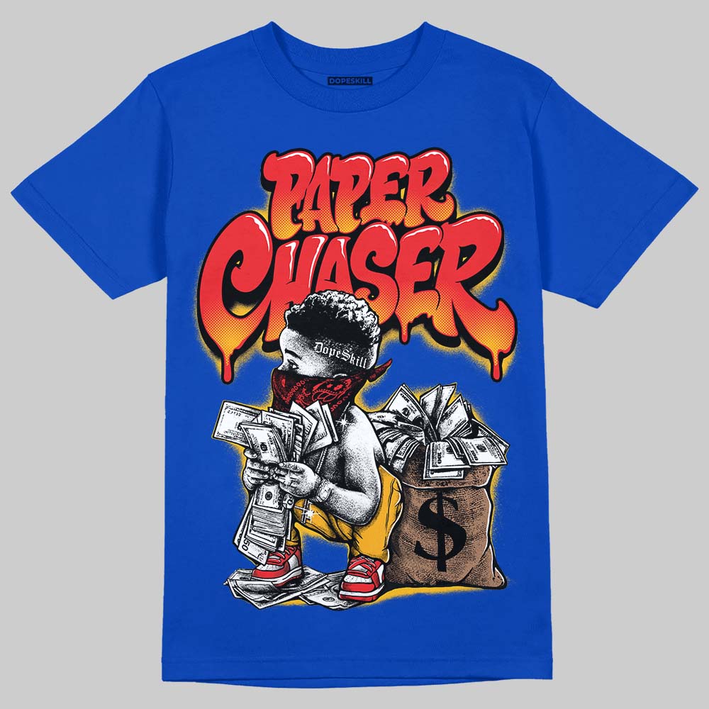Royal Blue 'Paper Chaser Boy' DopeSkill Graphic T-Shirt - Image 3