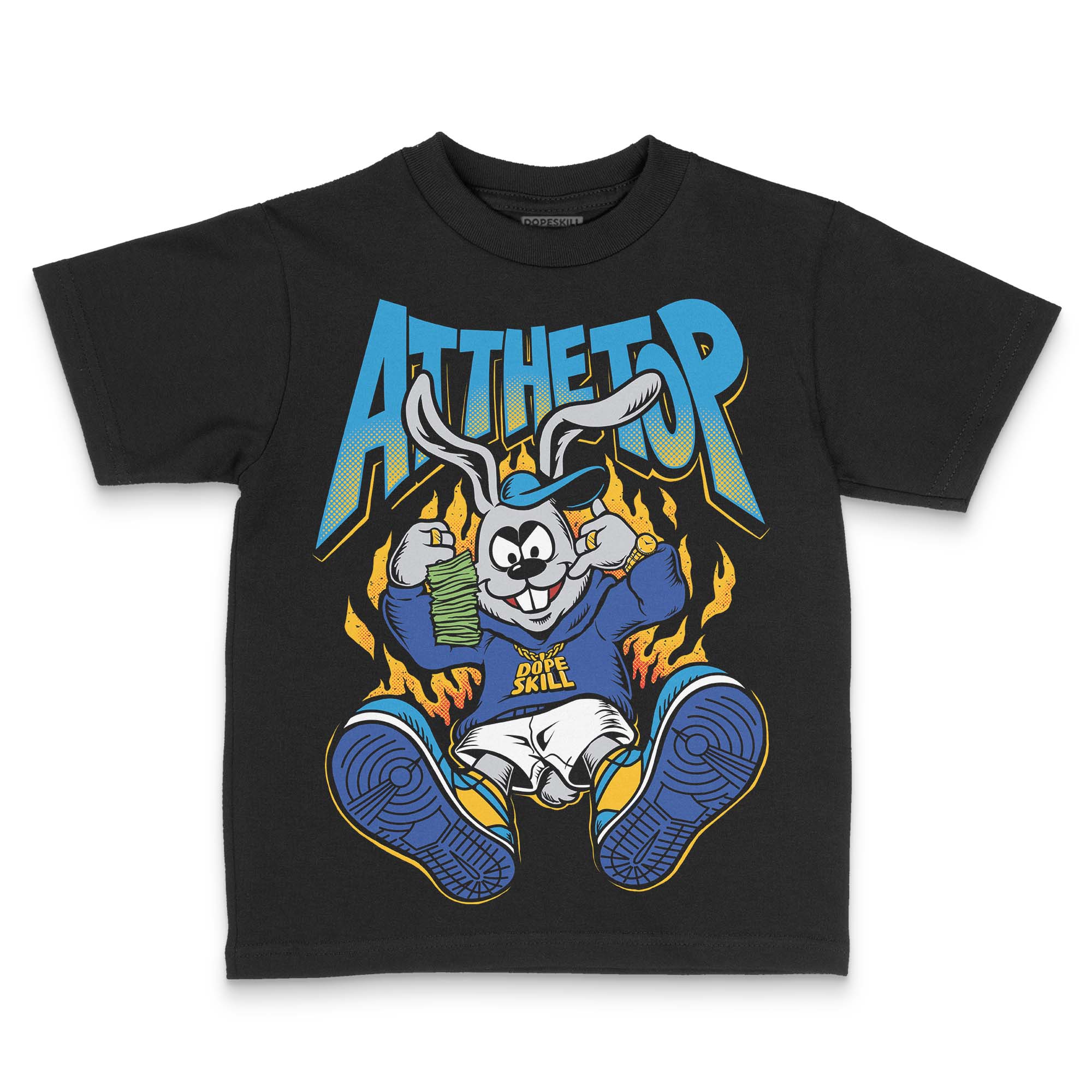 Royal Blue Collection DopeSkill Toddler Kids T-shirt At The Top Graphic - Image 2