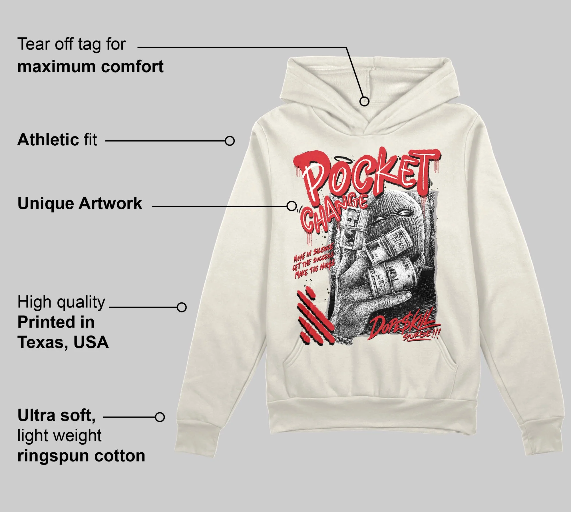Sail 1s OG DopeSkill Hoodie Sweatshirt Pocket Change Graphic - Image 2
