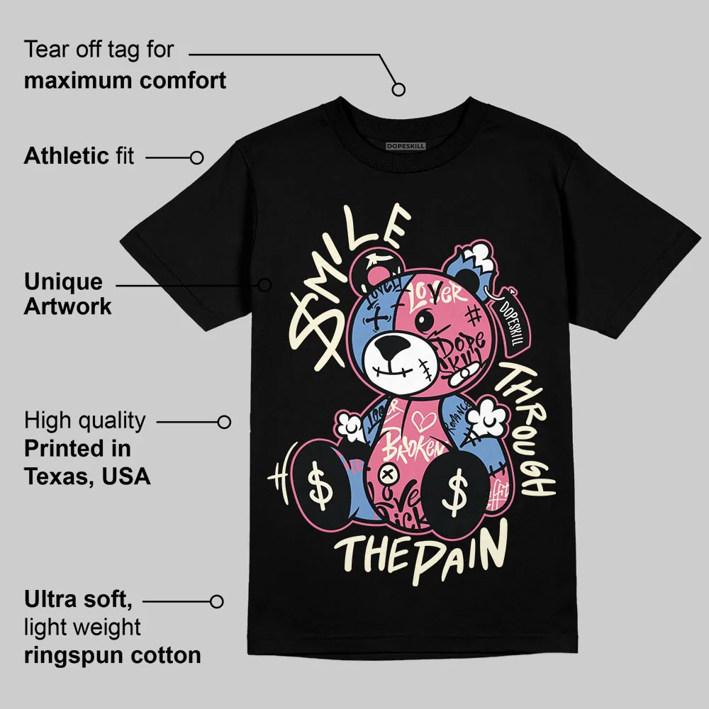 “Self-Expression” 1s DopeSkill T-Shirt Smile Through The Pain Graphic - Image 3