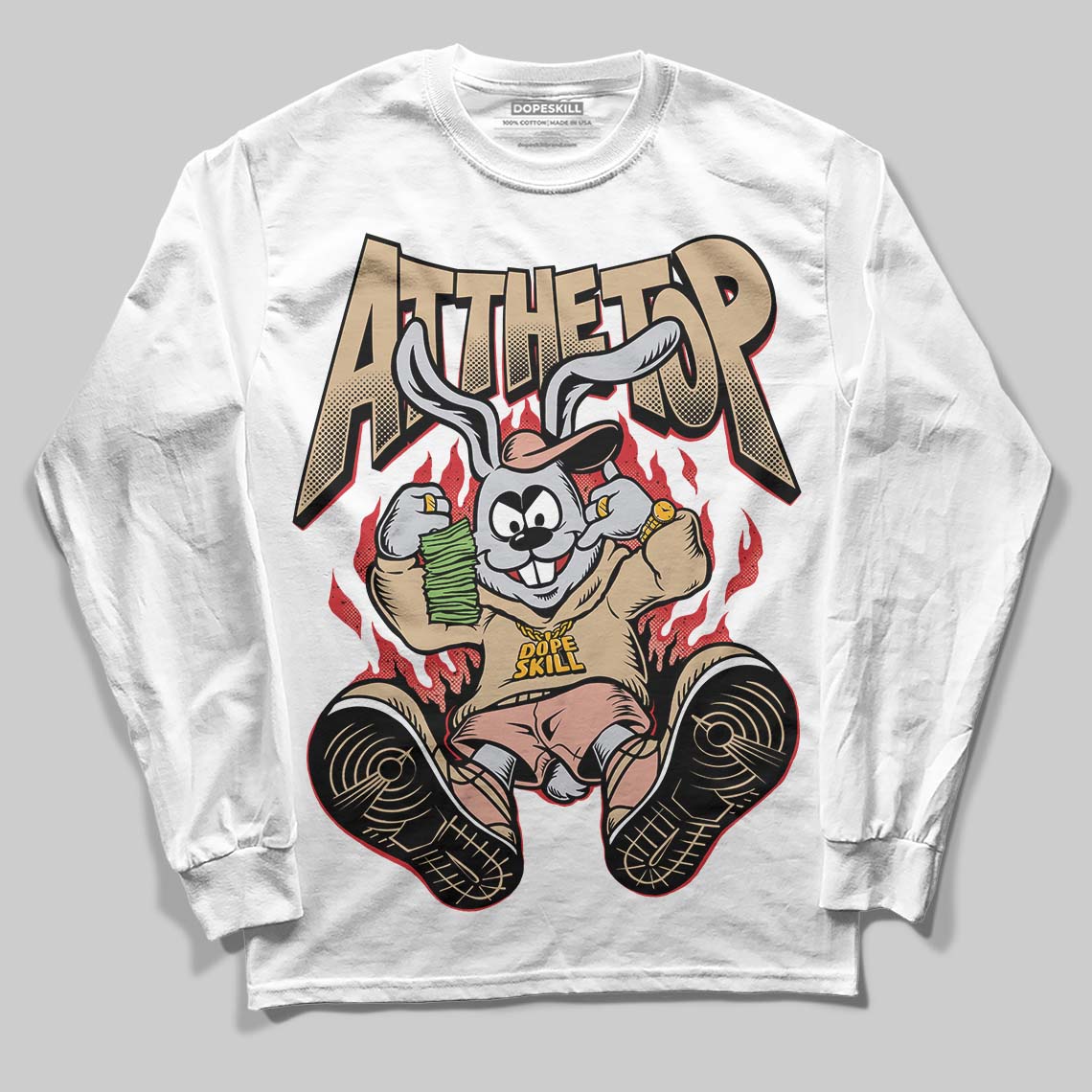 TAN Collection DopeSkill Long Sleeve T-Shirt At The Top Graphic - Image 2