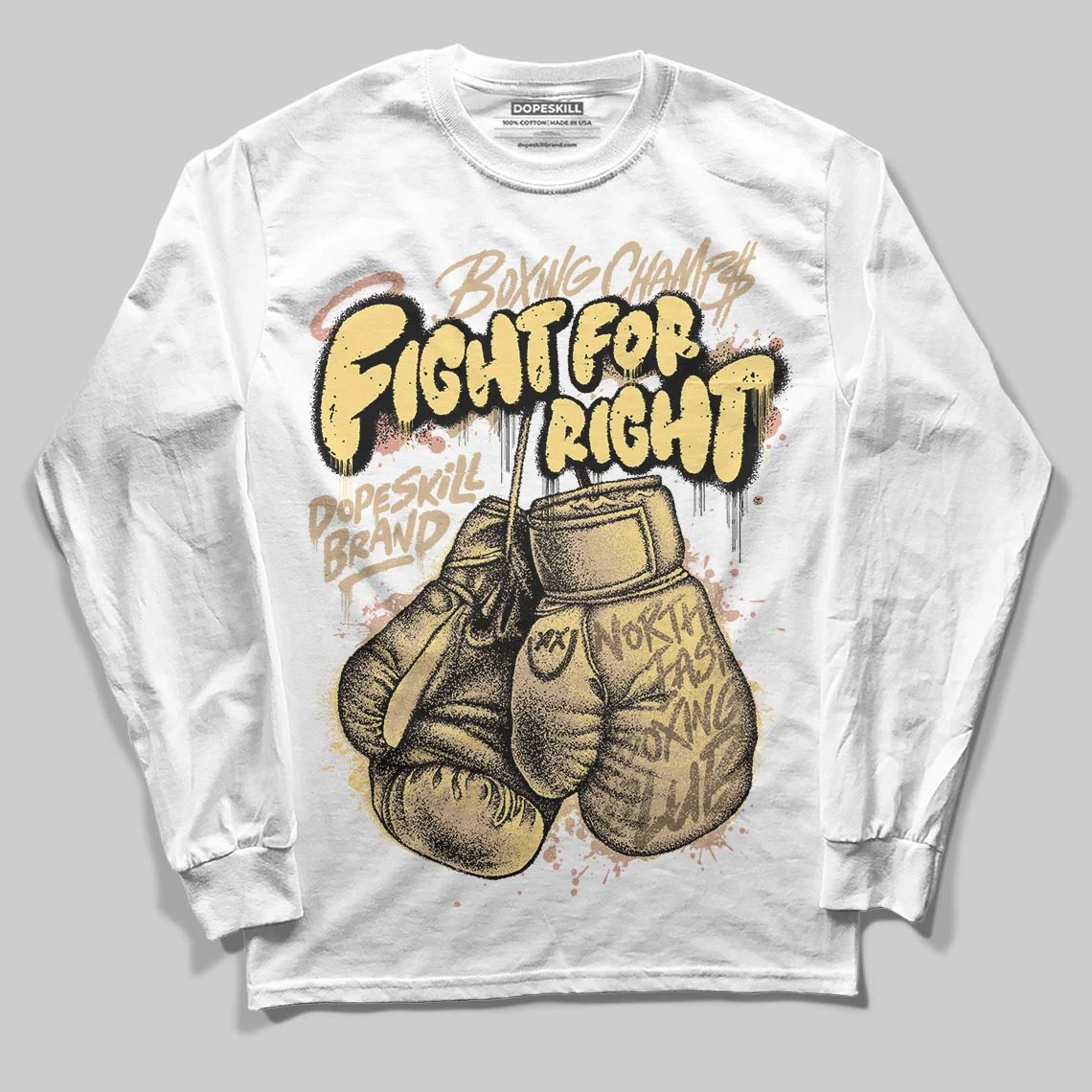 TAN Collection DopeSkill Long Sleeve T-Shirt Fight For Right Graphic - Image 2