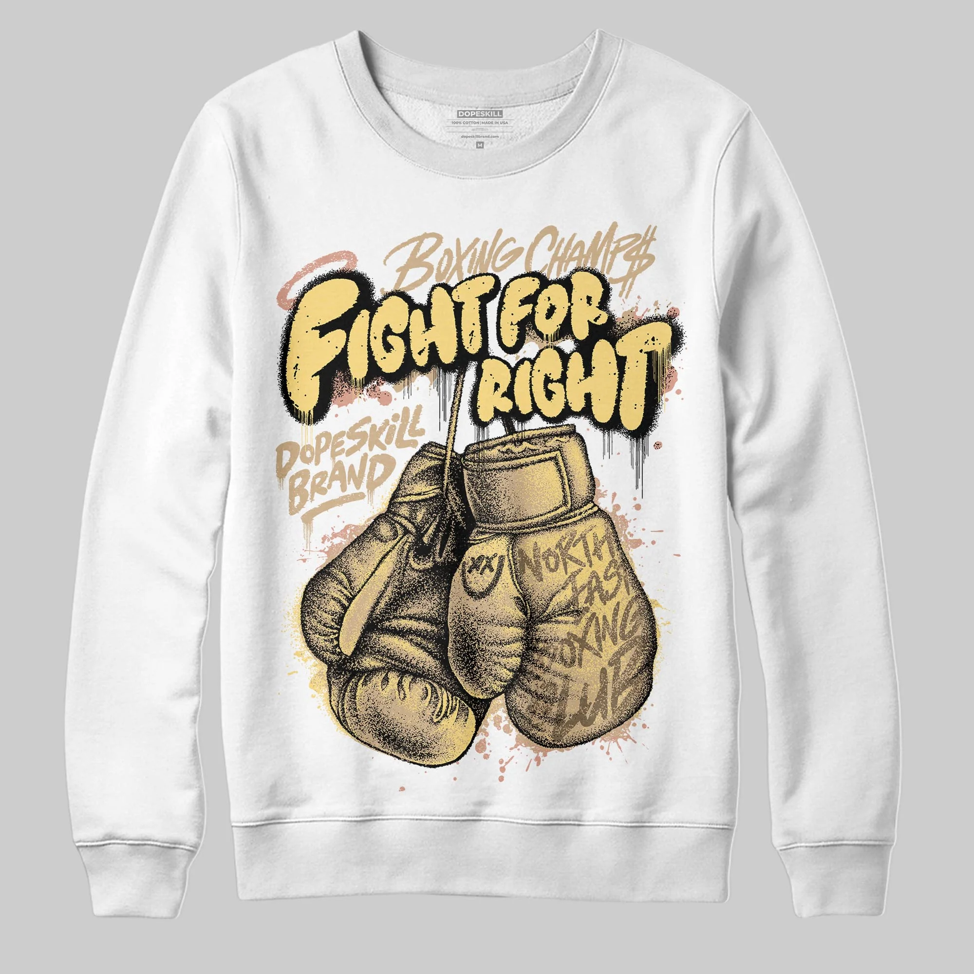TAN Collection DopeSkill Sweatshirt Fight For Right Graphic - Image 2