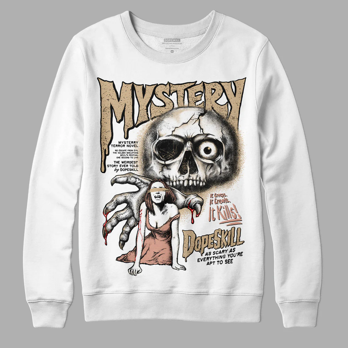 TAN Collection DopeSkill Sweatshirt Mystery Ghostly Grasp Graphic - Image 2