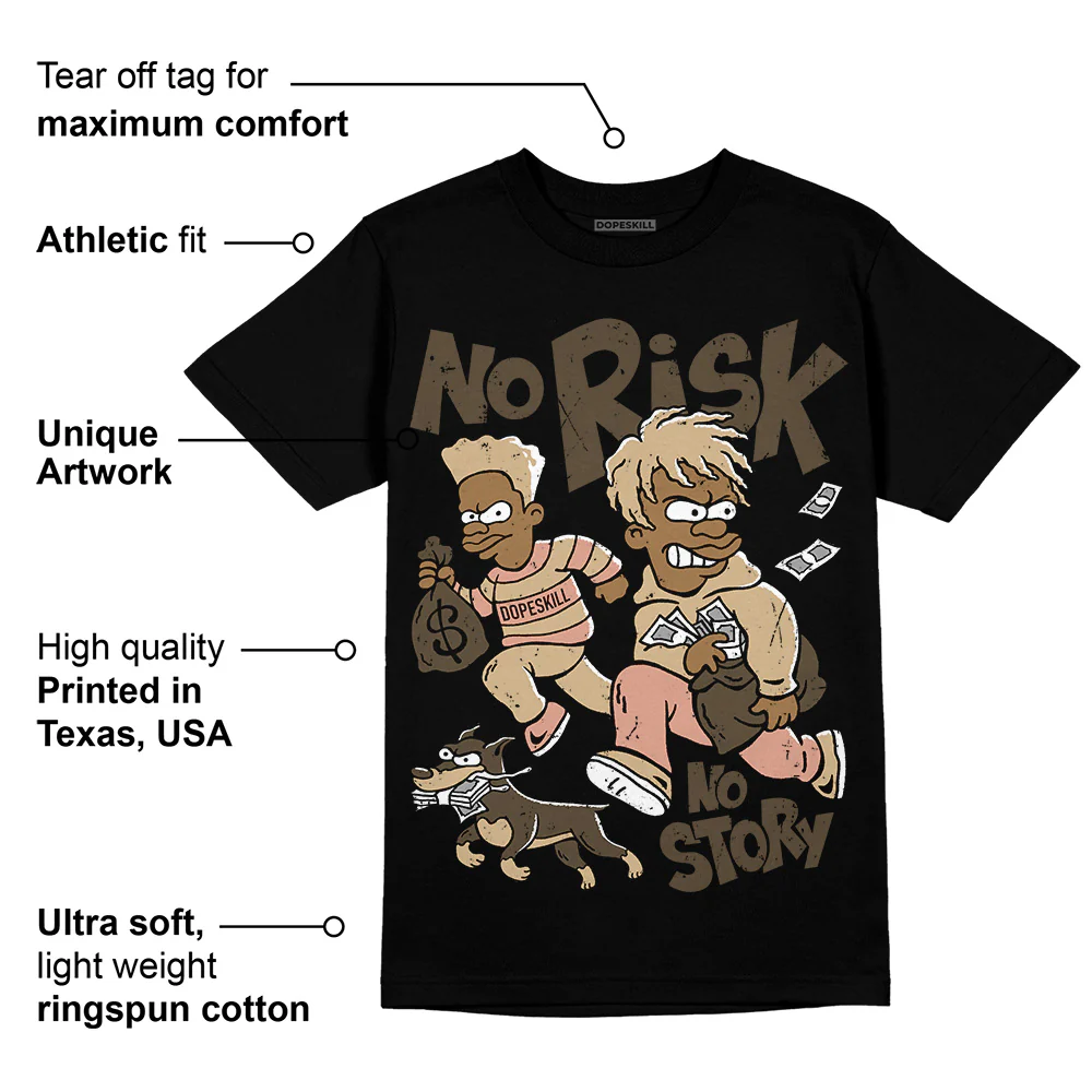 TAN Collection DopeSkill T-Shirt No Risk No Story Graphic - Image 3