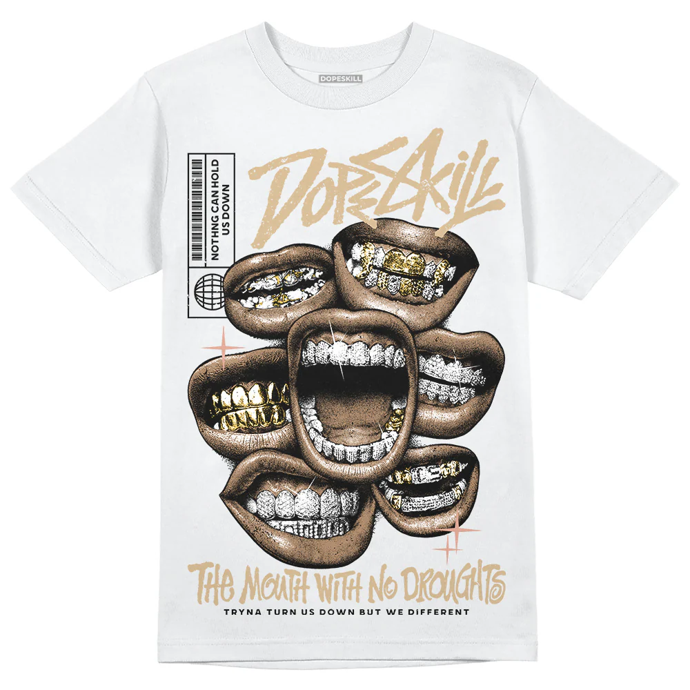 TAN Collection DopeSkill T-Shirt The Mouth With No Droughts Graphic - Image 2