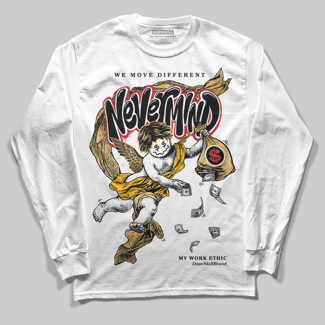 Taxi 12s 2025 DopeSkill Long Sleeve T-Shirt Nevermind Graphic - Image 2