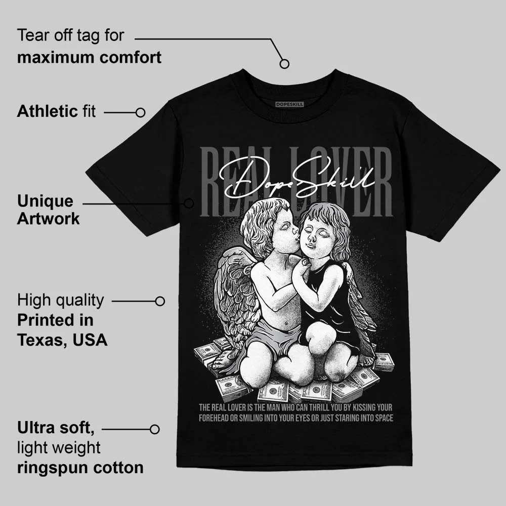 TD Black Patent 11s DopeSkill T-Shirt Real Lover Graphic - Image 3