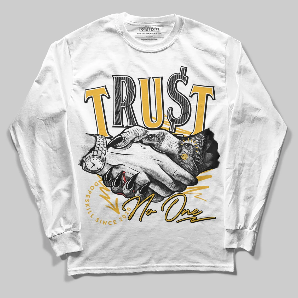 Tokyo 5s DopeSkill Long Sleeve T-Shirt Trust No One Graphic - Image 2