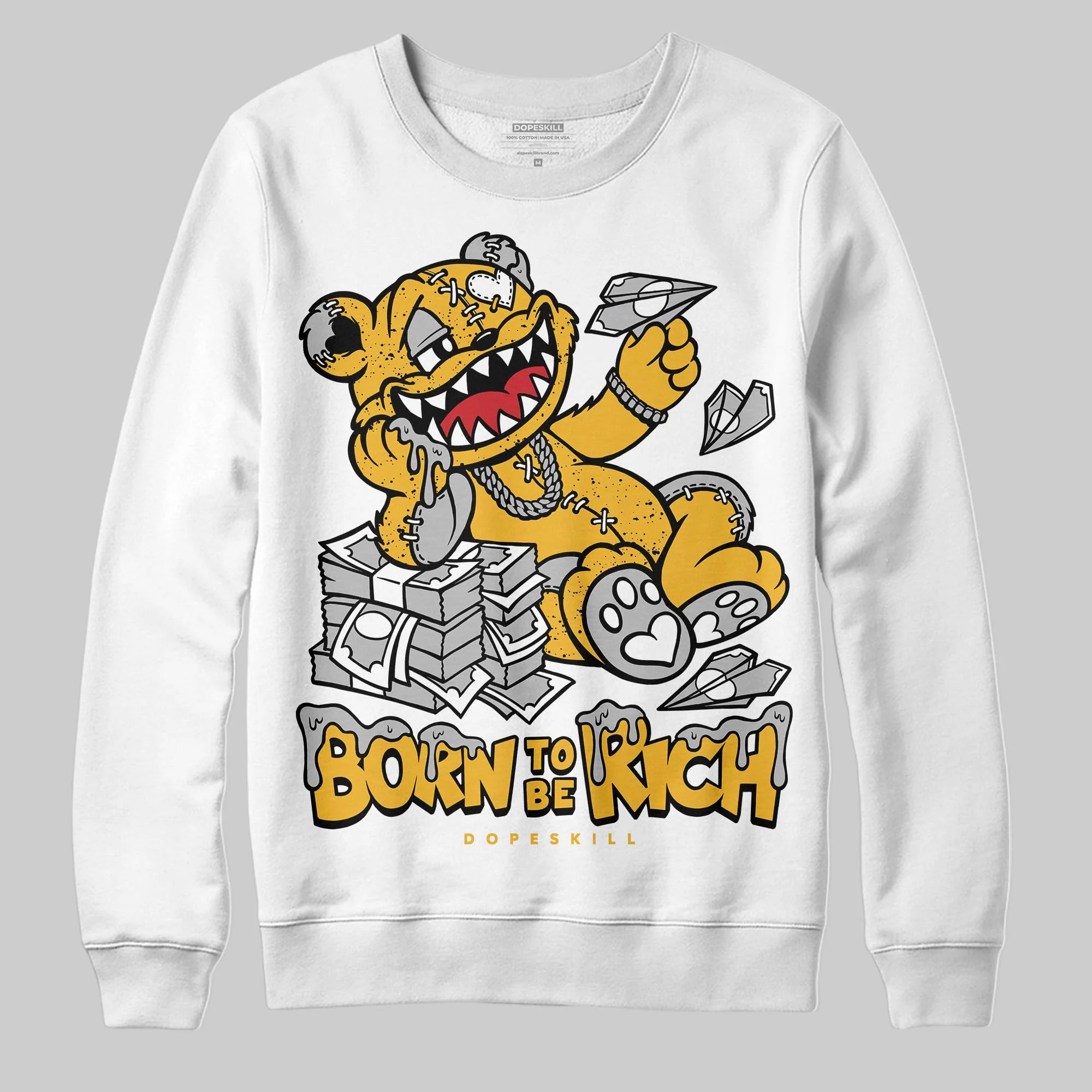 Tokyo 5s DopeSkill Sweatshirt Born To Be Rich Graphic - Image 2