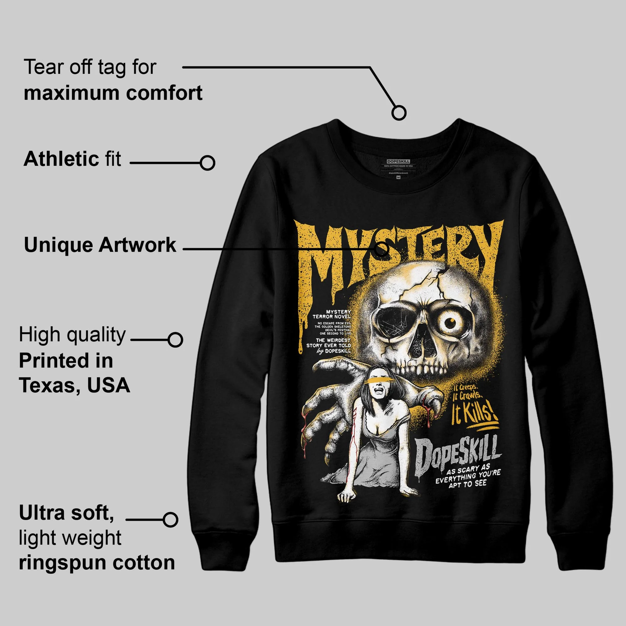 Tokyo 5s DopeSkill Sweatshirt Mystery Ghostly Grasp Graphic - Image 3