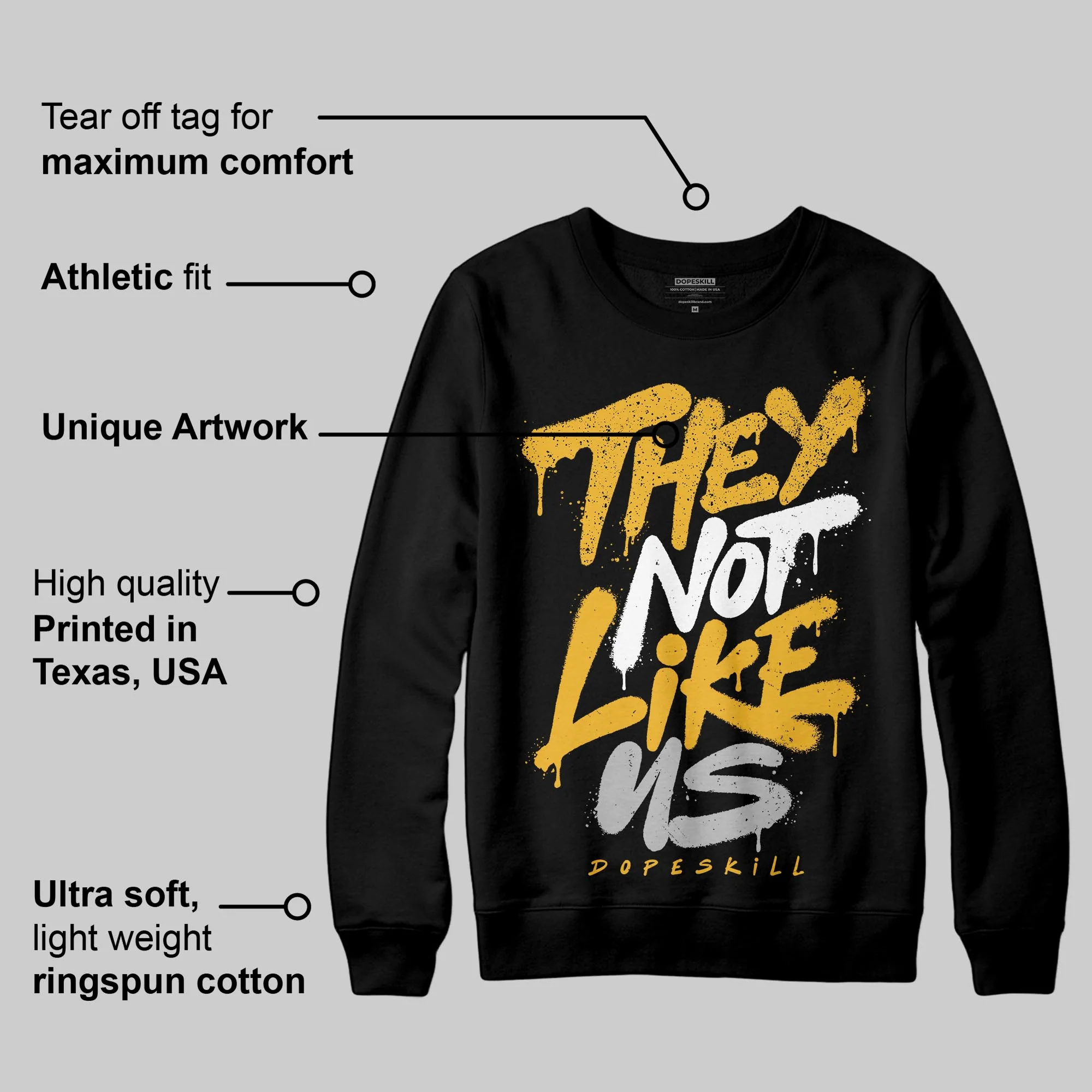 Tokyo 5s DopeSkill Sweatshirt They Not Like Us Graphic - Image 3