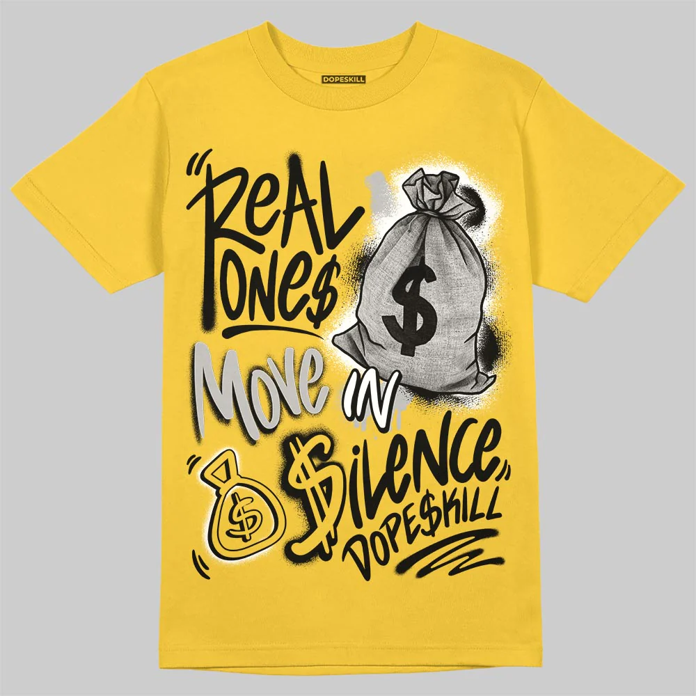Tokyo 5s DopeSkill T-Shirt Real Ones Move In Silence Graphic - Image 3