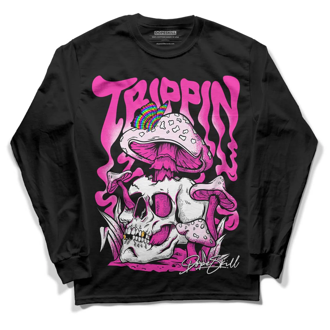 Triple Pink Dunk Low DopeSkill Long Sleeve T-Shirt Trippin Graphic - Image 2