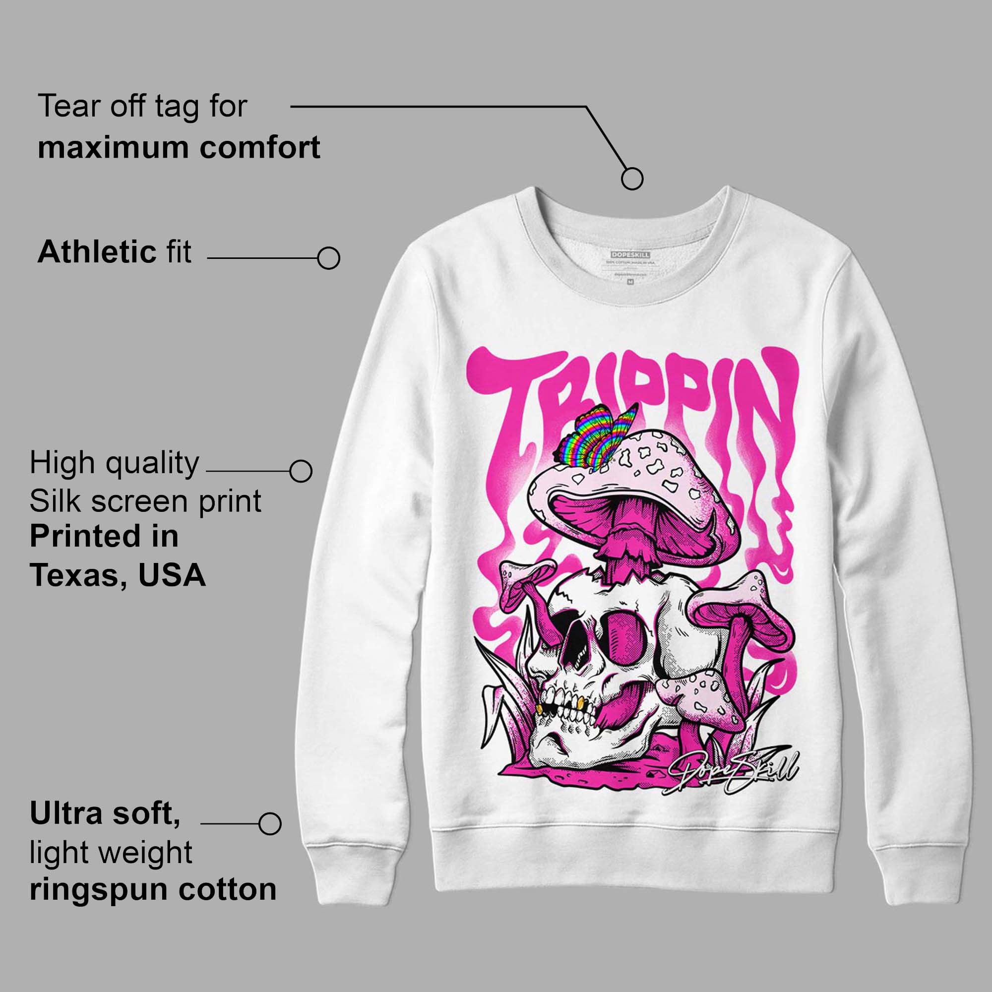 Triple Pink Dunk Low DopeSkill Sweatshirt Trippin Graphic - Image 3