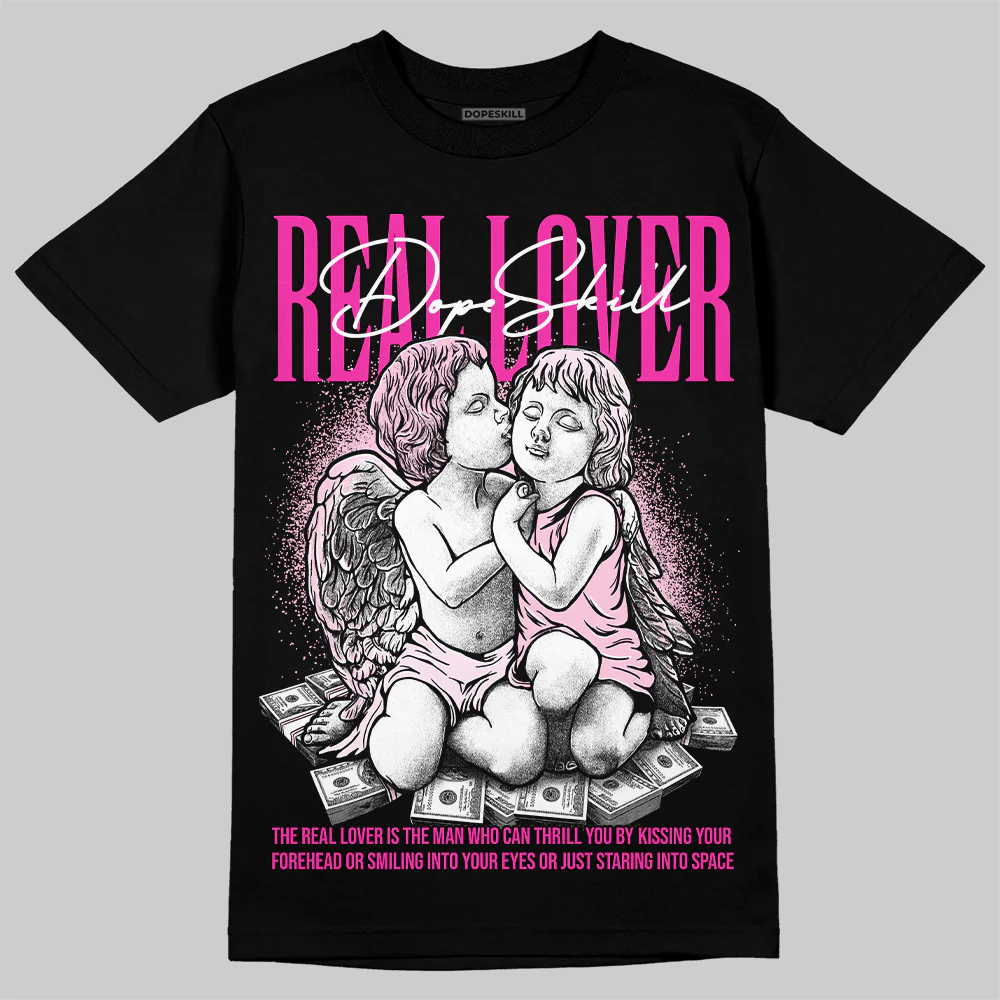 Triple Pink Dunk Low DopeSkill T-Shirt Real Lover Graphic - Image 2