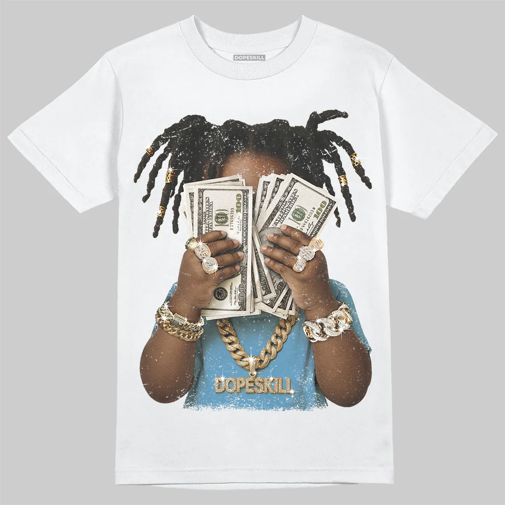 University Blue 14s DopeSkill T-Shirt Rich Youth Graphic - Image 2