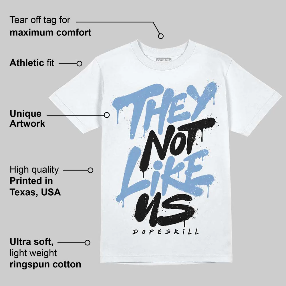 University Blue 5s DopeSkill T-Shirt They Not Like Us Graphic - Image 3