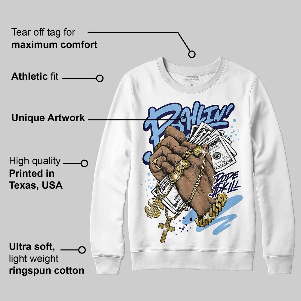 University Blue 6s DopeSkill Sweatshirt Always Ballin' Graphic - Image 3