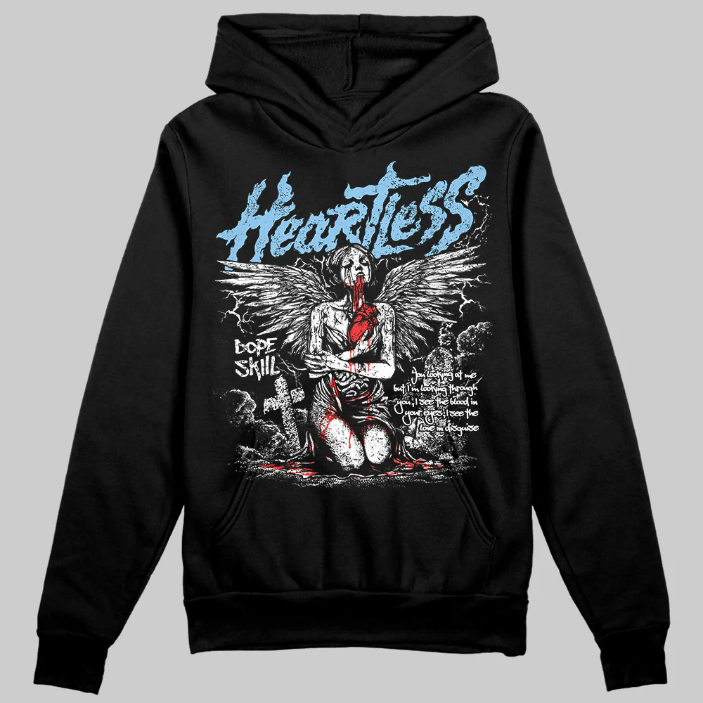 University Blue Collection DopeSkill Hoodie Sweatshirt Heartless Graphic - Image 2