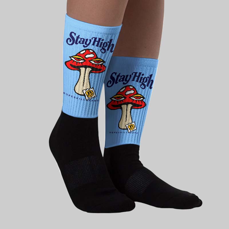 University Blue Collection DopeSkill Sublimated Socks Stay High Graphic - Image 2