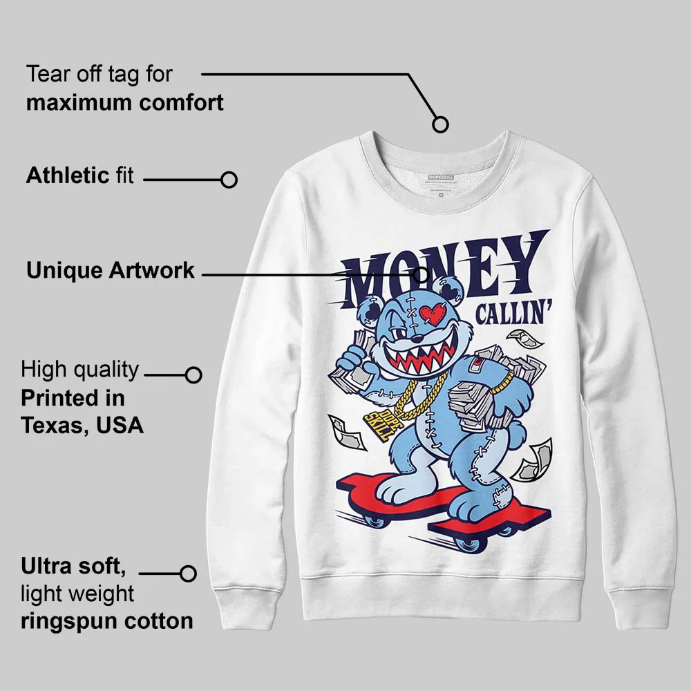 University Blue Collection DopeSkill Sweatshirt Money Callin' Graphic - Image 3