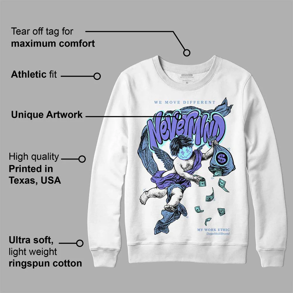 University Blue Collection DopeSkill Sweatshirt Nevermind Graphic - Image 3