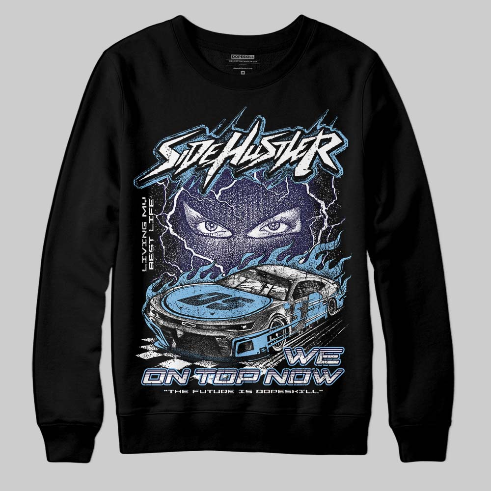 University Blue Collection DopeSkill Sweatshirt New Side Hustler Graphic - Image 2