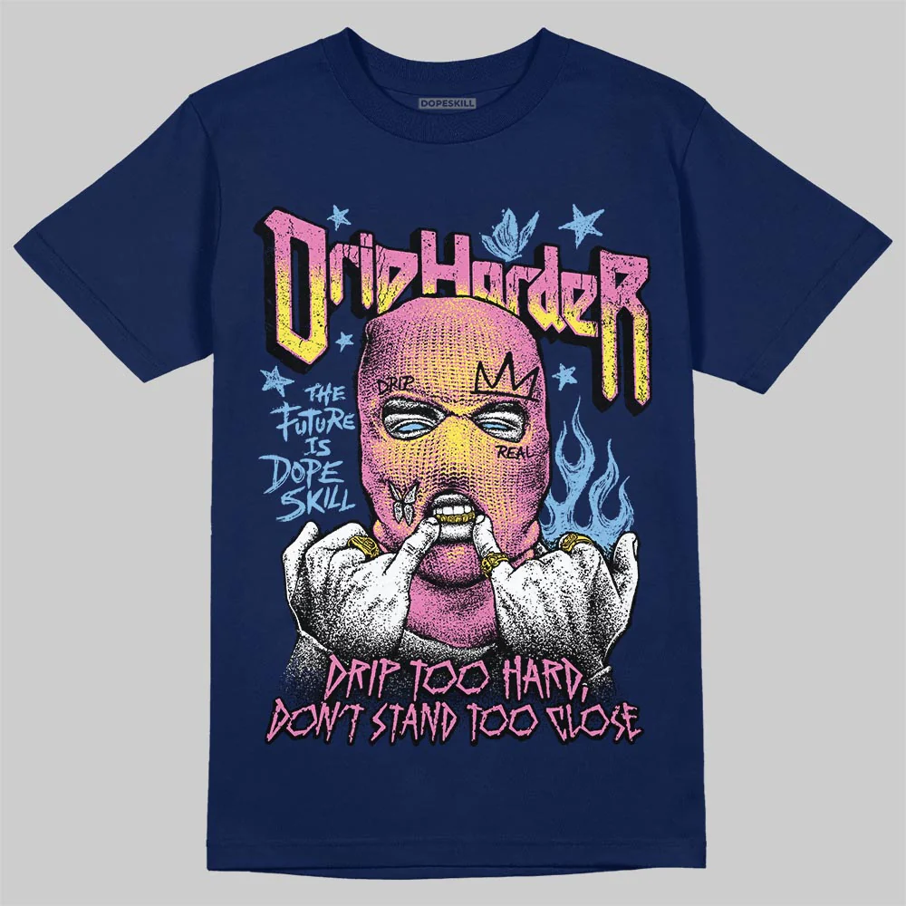 University Blue Collection DopeSkill T-Shirt Drip Harder Graphic - Image 4