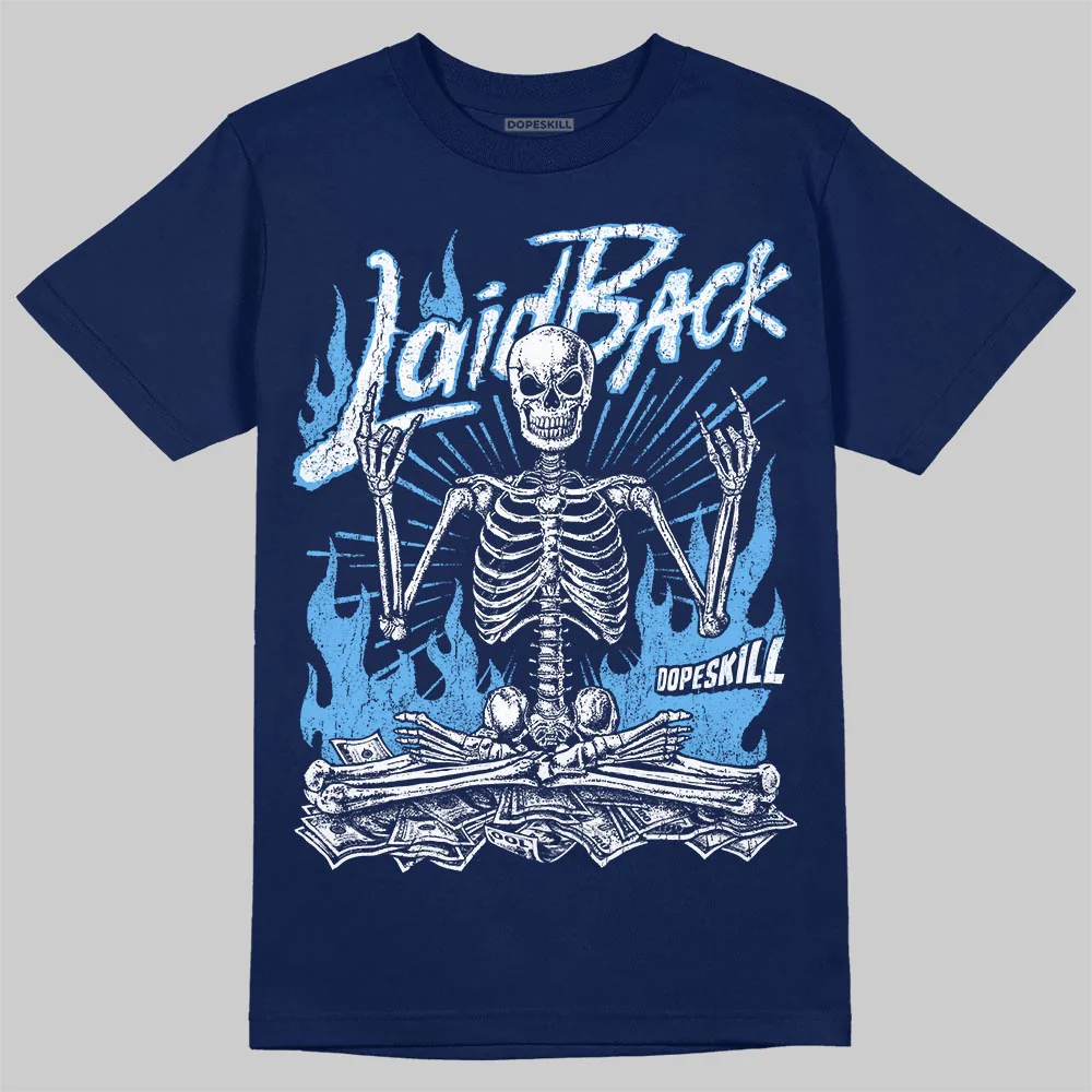 University Blue 'Laid Back' DopeSkill Graphic T-Shirt - Image 4