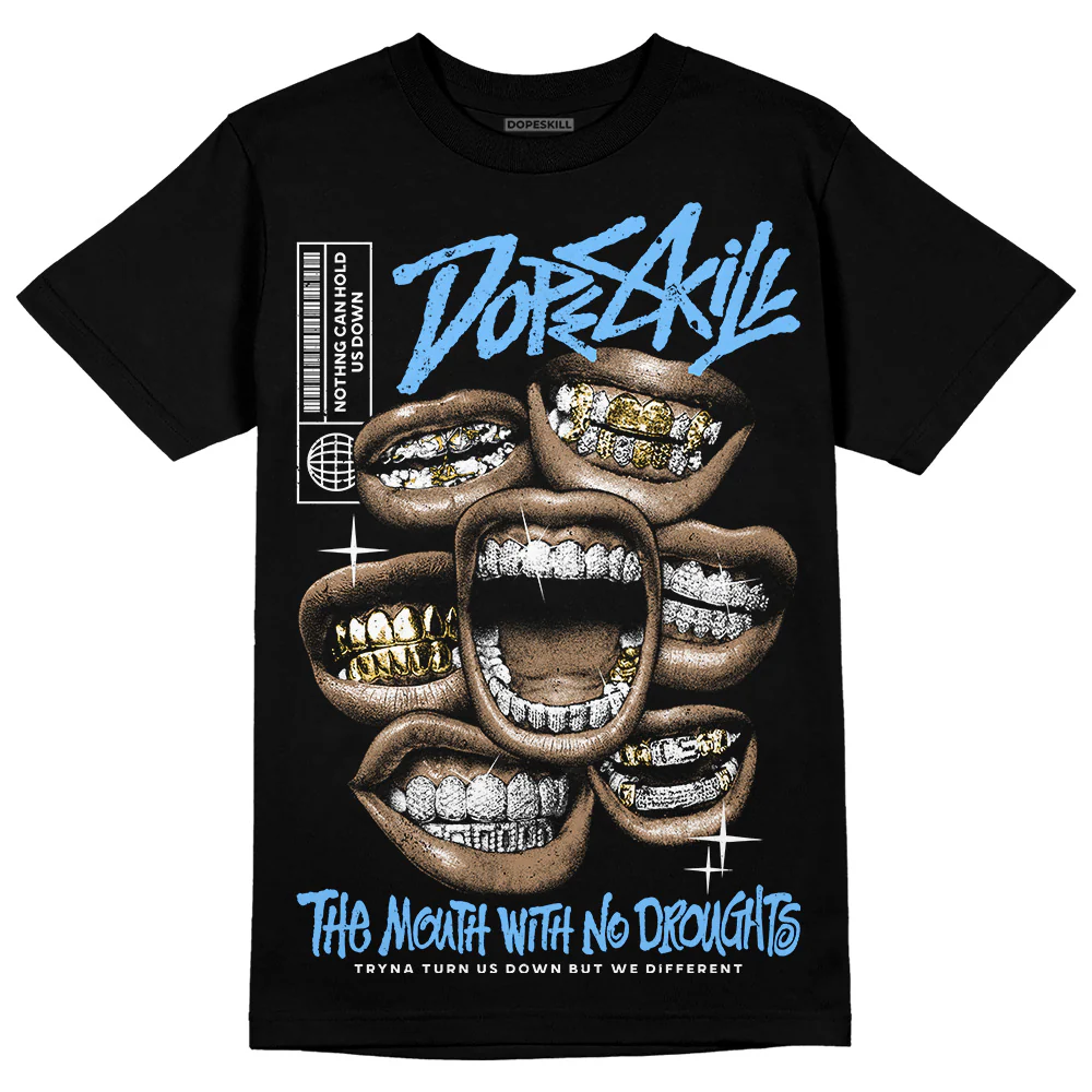 University Blue Collection DopeSkill T-Shirt The Mouth With No Droughts Graphic - Image 2