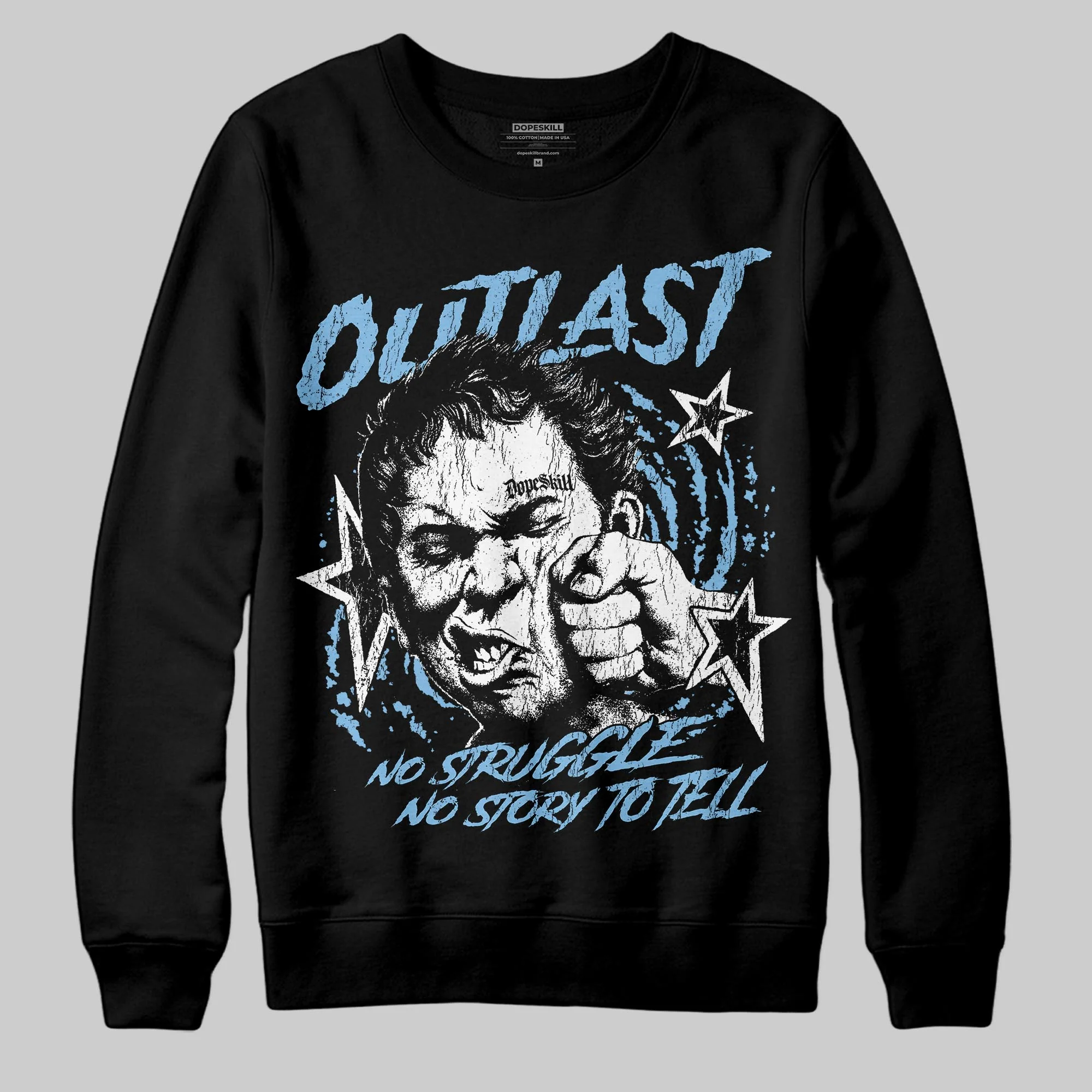 University Blue 'Outlast' DopeSkill Graphic Sweatshirt - Image 2