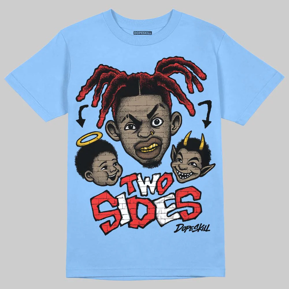 University Blue 'Two Sides' DopeSkill Graphic T-Shirt - Image 3