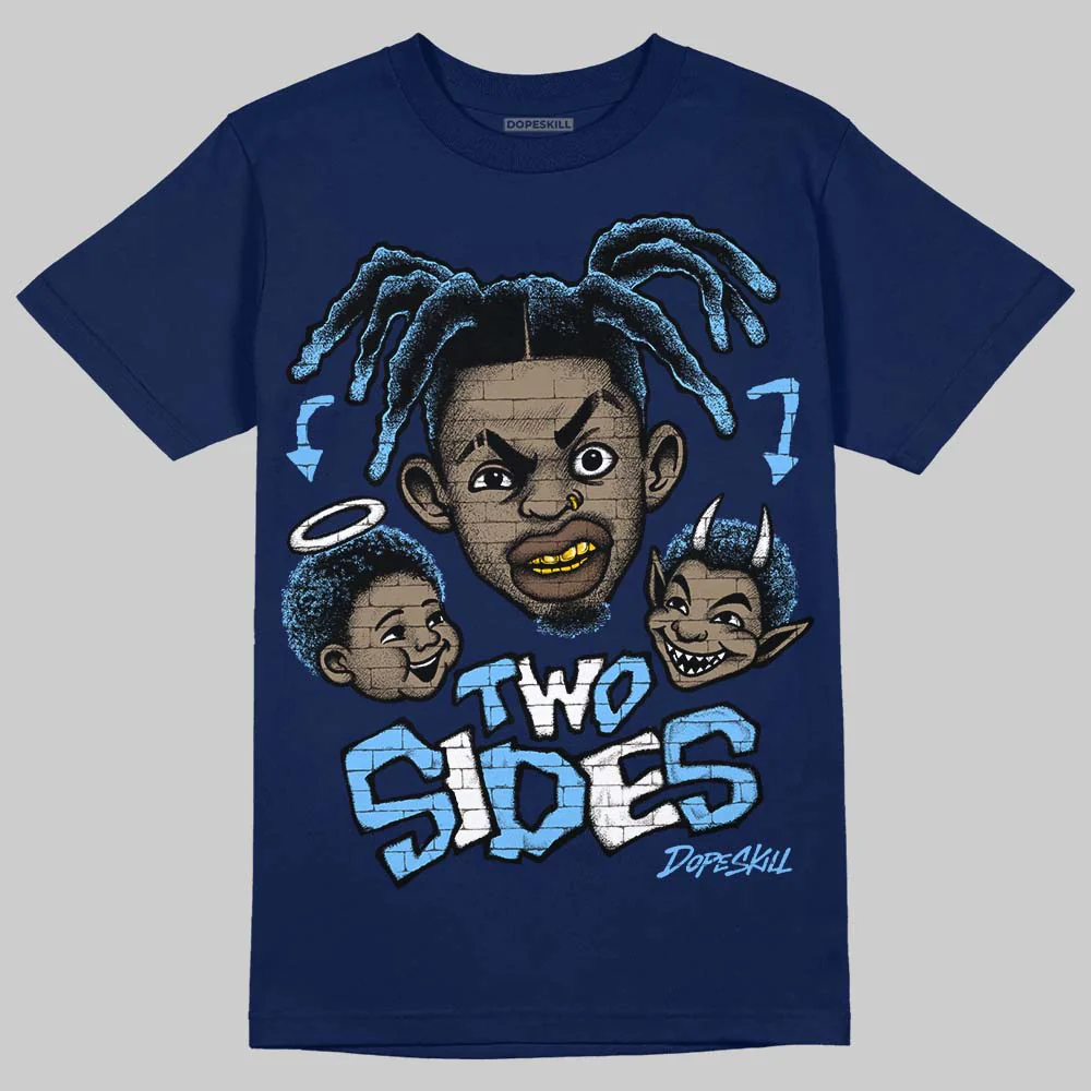 University Blue 'Two Sides' DopeSkill Graphic T-Shirt - Image 4