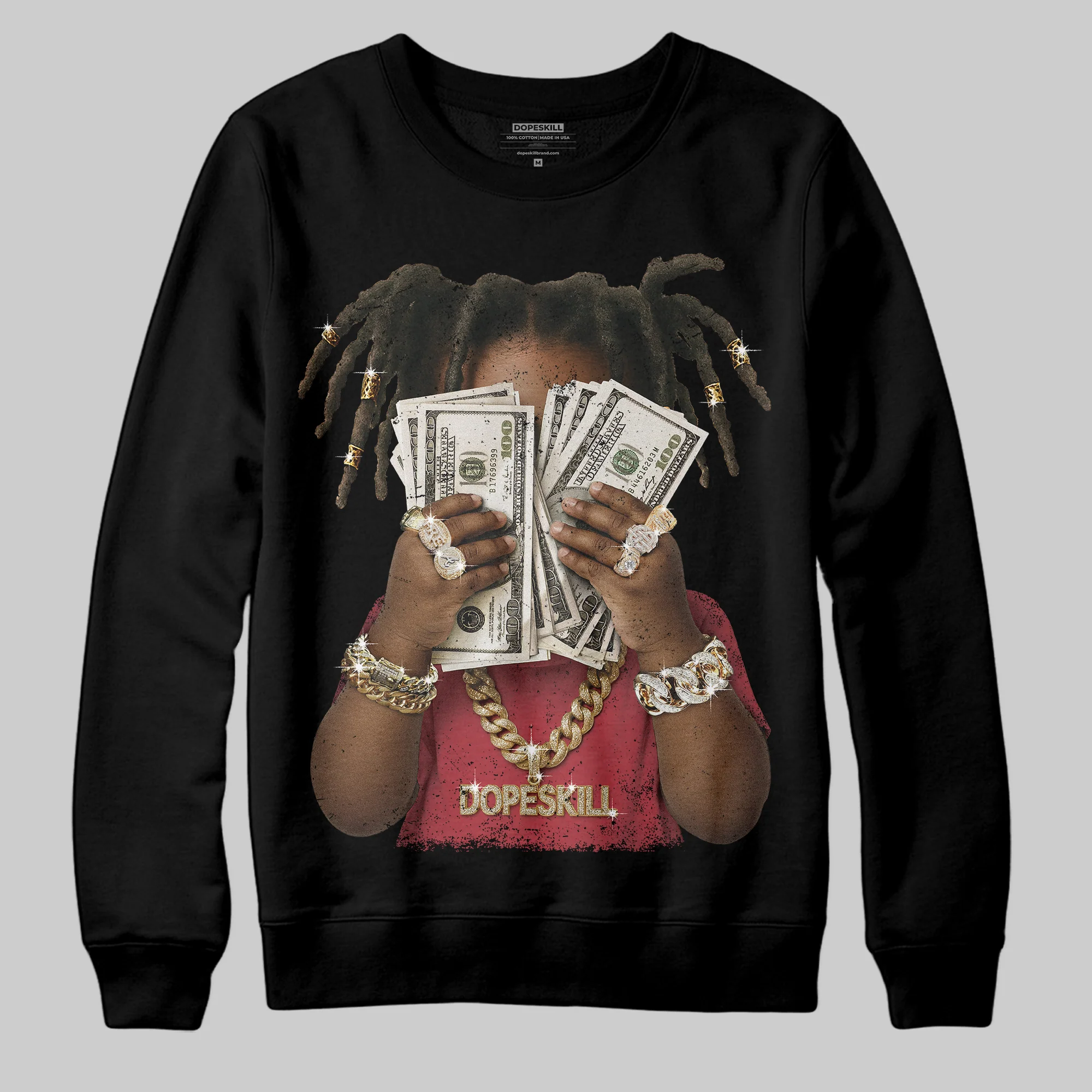 Valentine’s Day 4s DopeSkill Sweatshirt Rich Youth Graphic - Image 2