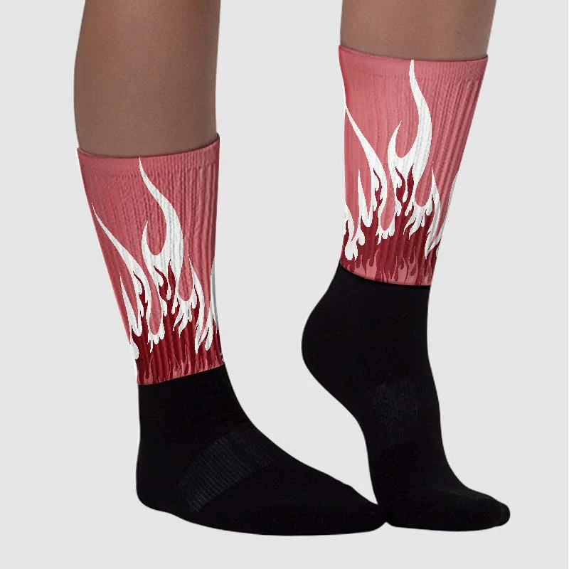 Valentine's Day Collection DopeSkill Sublimated Socks FIRE Graphic - Image 3