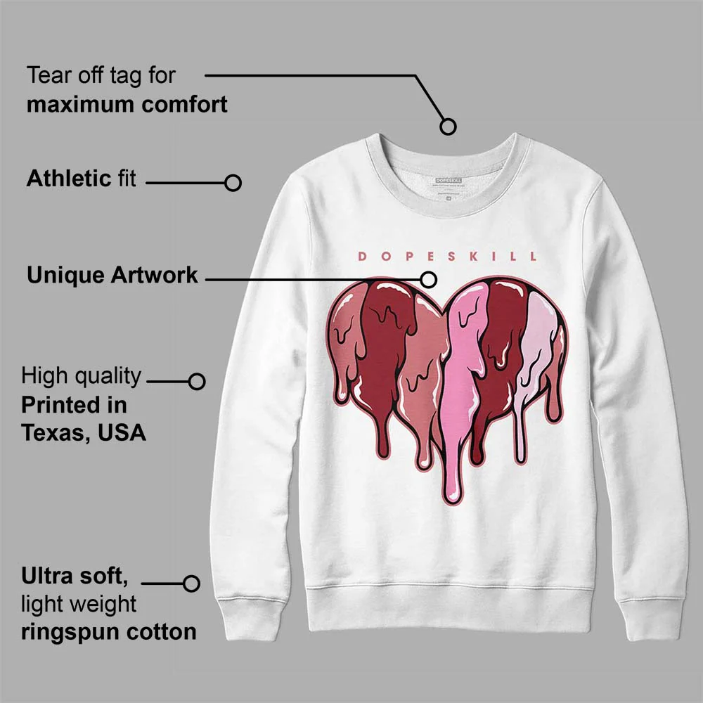 Valentine's Day Collection DopeSkill Sweatshirt Slime Drip Heart Graphic - Image 3