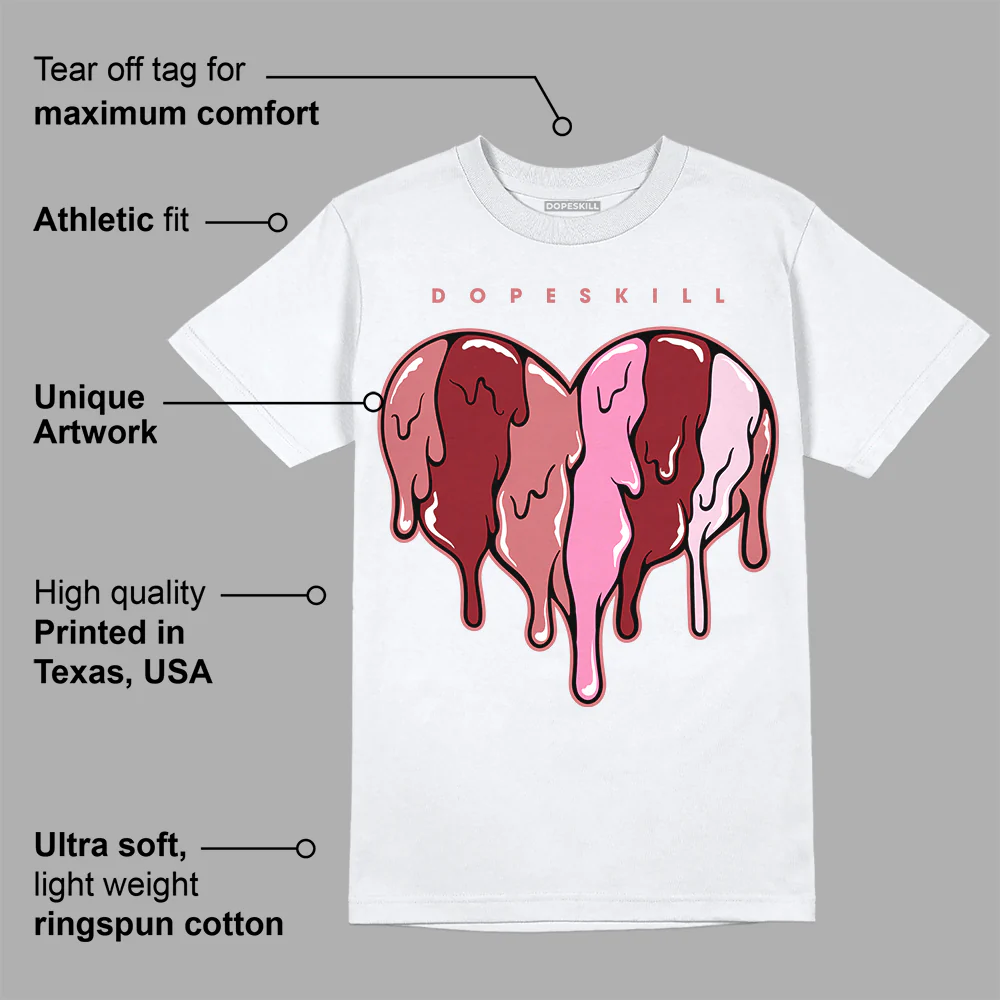 Valentine's Day Collection DopeSkill T-Shirt Slime Drip Heart Graphic - Image 3