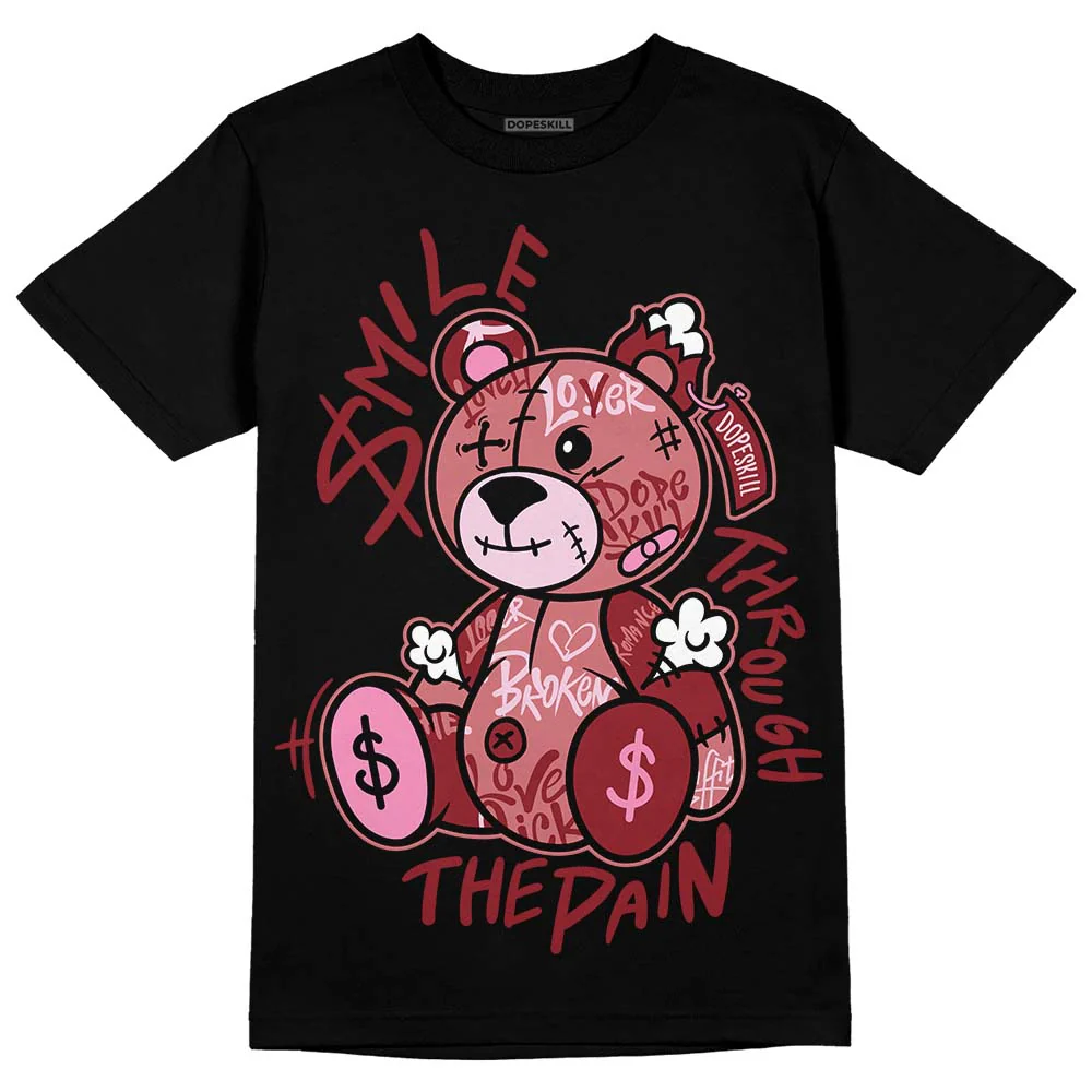 Valentine's Day Collection DopeSkill T-Shirt Smile Through The Pain Graphic - Image 2