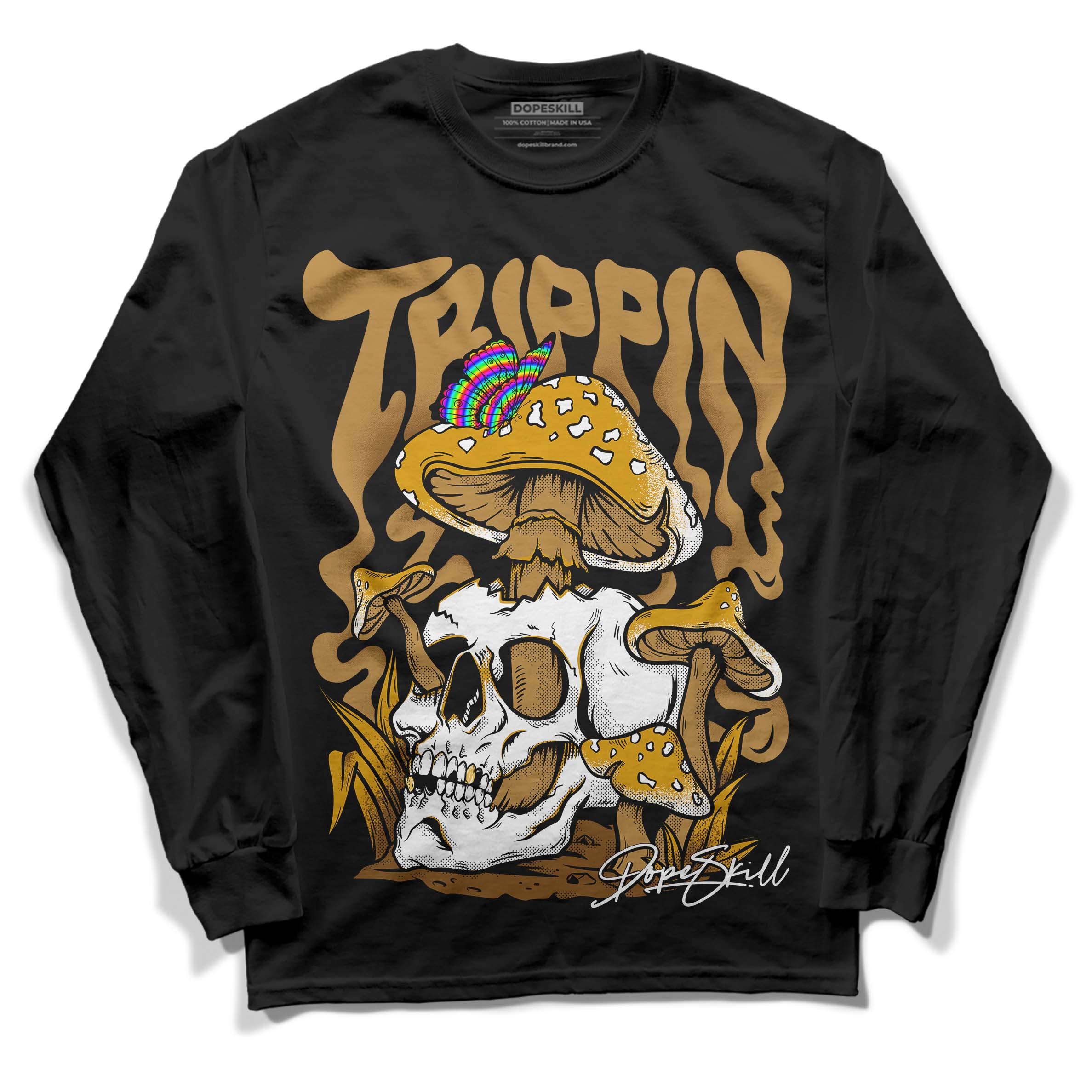 Wheat 13s DopeSkill Long Sleeve T-Shirt Trippin Graphic - Image 2