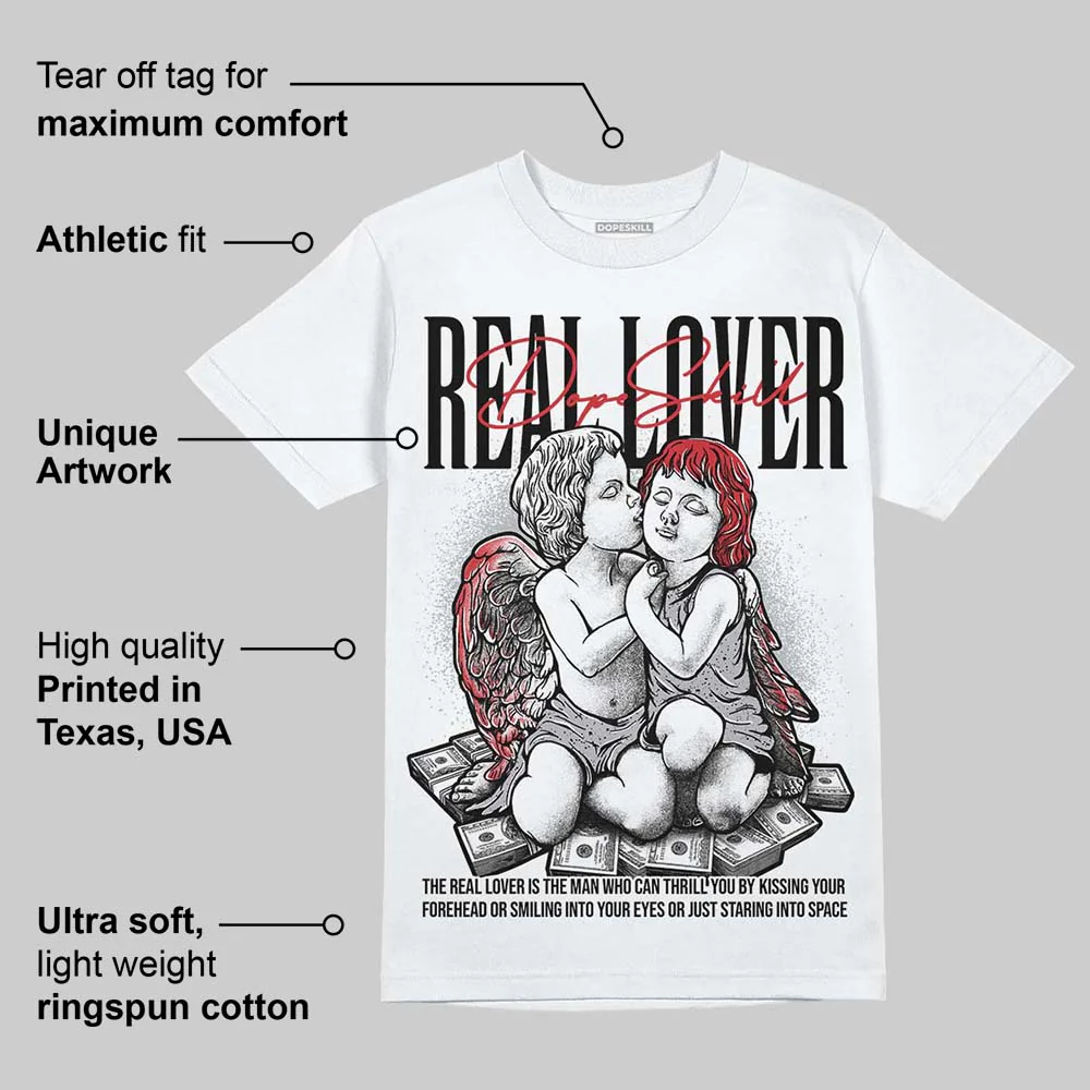White Cement 4s DopeSkill T-Shirt Real Lover Graphic - Image 3