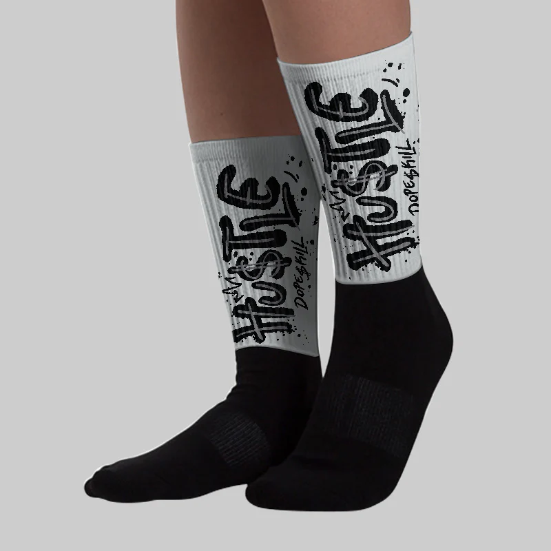 Wolf Grey 12s DopeSkill Sublimated Socks Hustle Graphic - Image 3