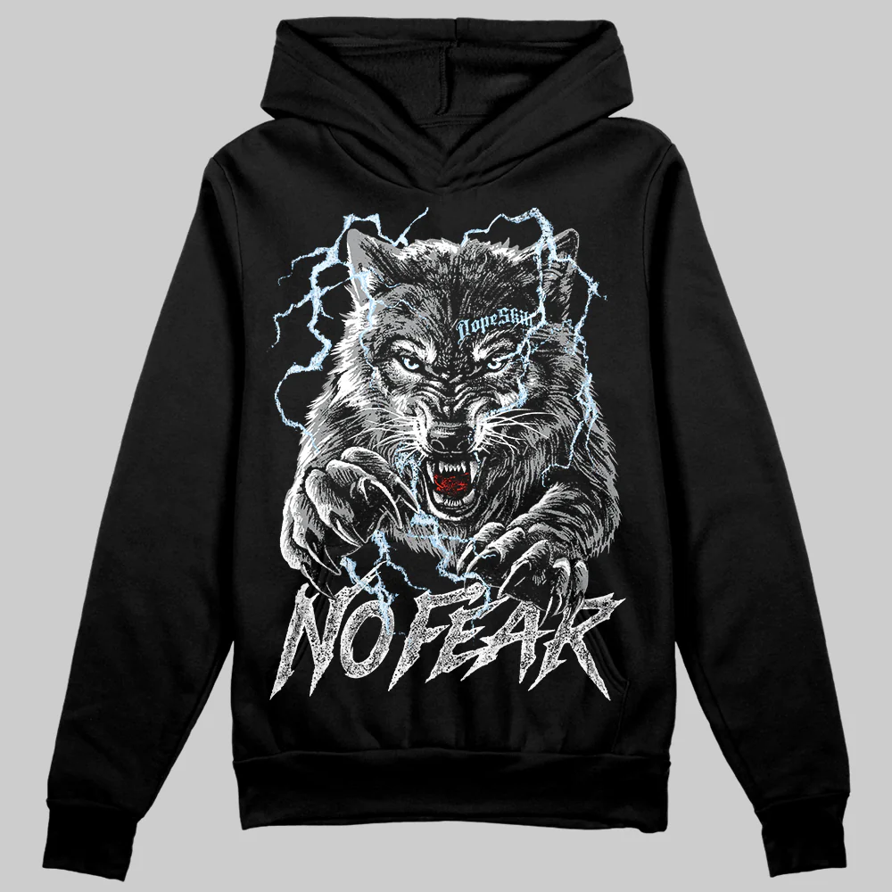 Wolf Grey 5s DopeSkill Hoodie Sweatshirt No Fear Graphic - Image 2