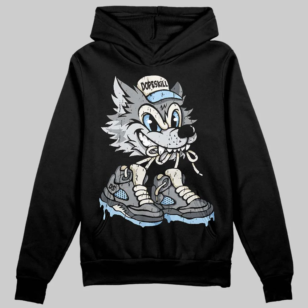 Wolf Grey 5s DopeSkill Hoodie Sweatshirt Wolf Grey 5s Graphic - Image 2